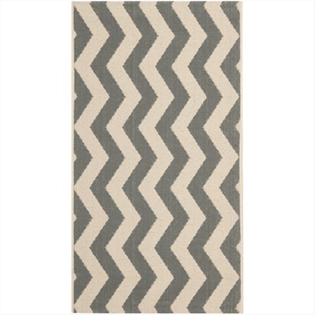 Safavieh 2 Ft. X 3 Ft. -7 In. Accent Indoor-Outdoor Courtyard- Grey And Beige- Machine Made Rug CY6245-246-2